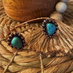 Turquoise and Copper Women's Bracelet